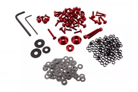 Conjunto de parafusos de carenagem em alumínio Pro Bolt vermelho BMW S 1000 RR 09-16-1