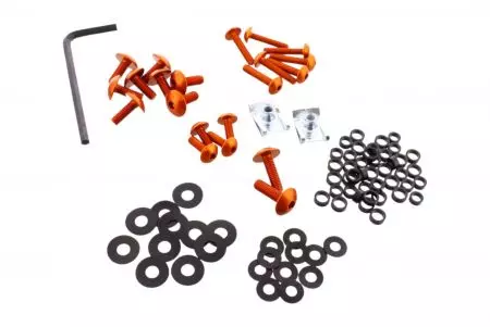 Set de șuruburi PRO-BOLT din aluminiu de culoare portocalie Honda CBR 600 RR 03-06-1