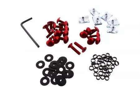 Set PRO-BOLT aluminijskih vijaka, crveni, Suzuki GSX-R 1000 05-06 - FSU165R