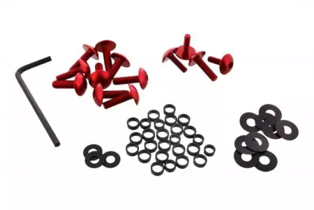 Set PRO-BOLT aluminijskih vijaka, crveni, Suzuki GSX-R 1000 07-08 - FSU166R