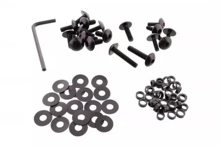 Set de șuruburi de aluminiu PRO-BOLT de culoare neagră Suzuki GSX-R 600 08-10 - FSU092BK