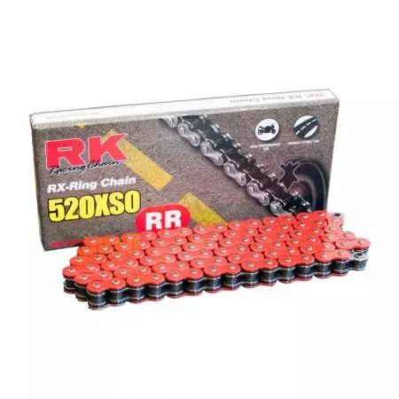 Łańcuch napędowy RK 520 XSO 1 ogniwo czerwony  - RT520XSO-1-CLF