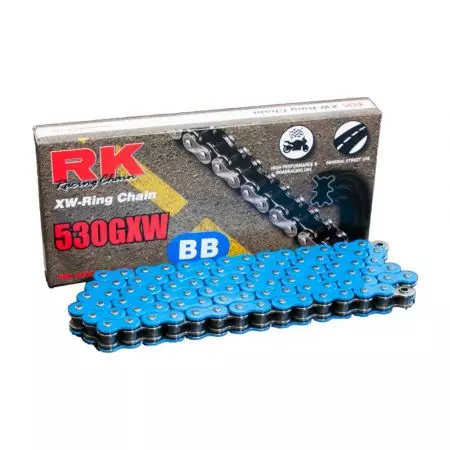 Aandrijfketting RK 530 GXW 1 schakel blauw - BL530GXW-1-CLF