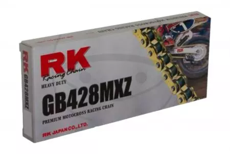 Aandrijfketting RK 428 MXZ 132 open met sluiting goud - GB428MXZ-132-CL