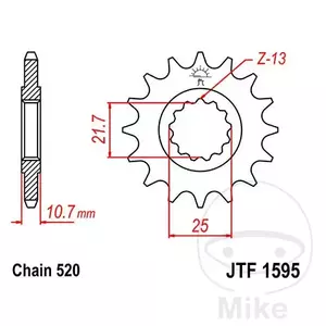 Přední řetězové kolo JT JTF1595.15, 15z velikost 520 - JTF1595.15