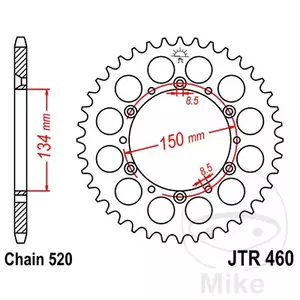 Kettenrad hinten Stahl JT JTR460.43, 43 Zähne Teilung 520-1