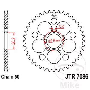 Achtertandwiel JT JTR7086.48, 48z maat 530 - JTR7086.48