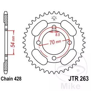 Bageste tandhjul JT JTR263.34, 34z størrelse 428 - JTR263.34