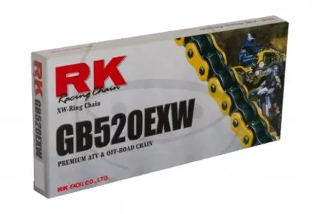Hnací řetěz RK 520 EXW 110 XW-Ring otevřený se zapínáním zlatý - GB520EXW-110-CL