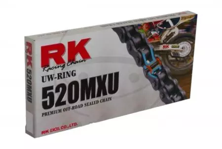 Łańcuch napędowy RK 520 MXU 98 UW-Ring otwarty z zapinką  - 520MXU-98-CL