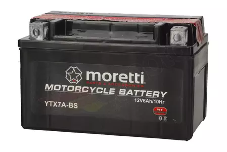 Standardna 12V 6 Ah YTX7A-BS Moretti baterija-2