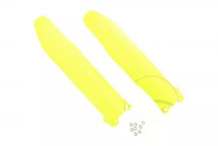 Tapas de amortiguador delantero Polisport amarillo fluorescente - 8351800006