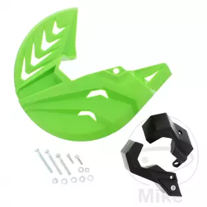 Bremsscheibenschutz + Gabelschutz unterer Polisport grün schwarz -1