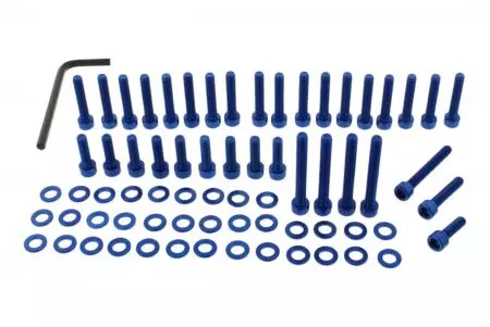 Kit de parafusos da carenagem do motor em alumínio azul Pro Bolt EYA356B - EYA356B