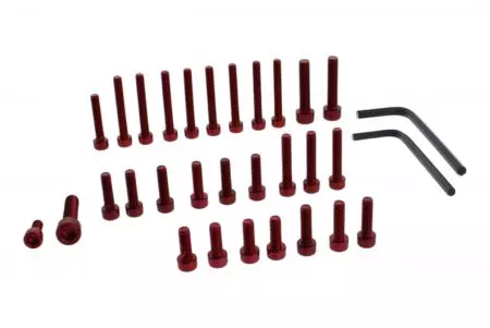 Kit de șuruburi de aluminiu pentru carcasele motorului Pro Bolt roșu EYA405R - EYA405R