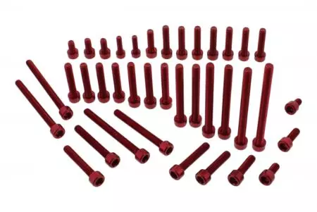 Kit de parafusos da carenagem do motor em alumínio Pro Bolt vermelho EOSU041R - EOSU041R