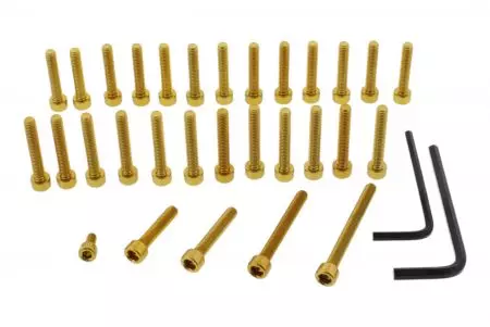 Conjunto de parafusos da tampa do motor em alumínio Pro Bolt dourados EKA191G - EKA191G
