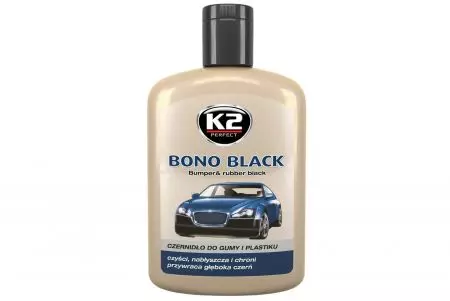 Czernidło do gumy i plastiku K2 Bono Black 250 ml