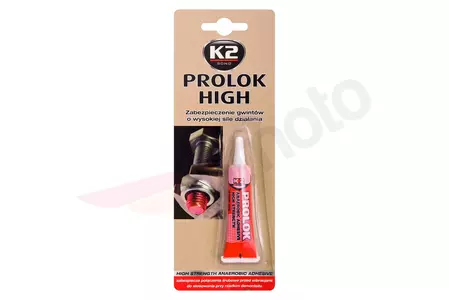 Силно червено лепило за нишки K2 Prolok High 6ml - B151N