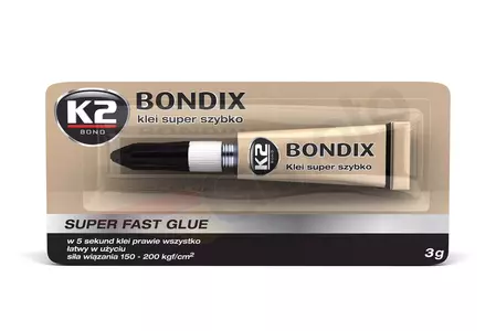 Adeziv cu uscare rapidă pentru lipire permanentă K2 Bondix 3 g - B1000
