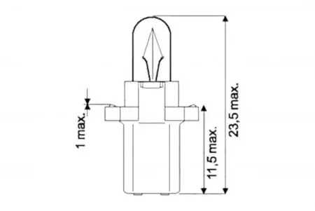 Ampoule JMP 12V 1.2W B8.3D (10pcs.)