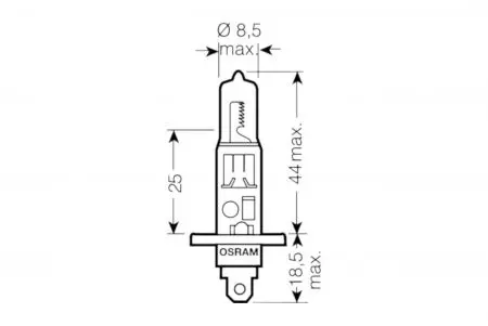 Osram H1 12V 55W Ultra Life glödlampa-3