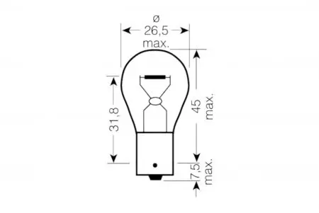 Osram 12V 21W BA15S Ultra Life bulb (2 pcs.)-2