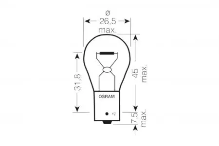 Lampe 12V21W BAU15S Osram-2
