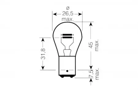 Glühbirne Lampe Birne Cartechnic 12V 21/5W BAY15d (2St.)-2