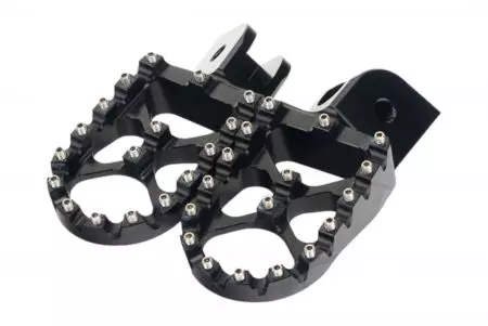Set aluminijskih križnih Accossato oslonaca za noge, crne boje - FR796N