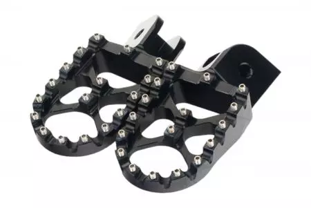 Set aluminijskih križnih Accossato oslonaca za noge, crne boje - FR797N