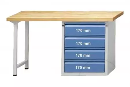 Pracovný stôl 1500 mm E 1500 Model 805 E - 510.632