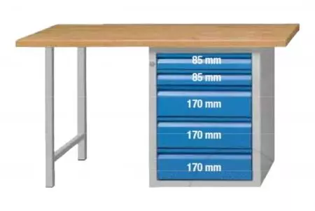 Darba galds 2000 mm E 2000 Modelis 826 E 5 atvilktnes-1