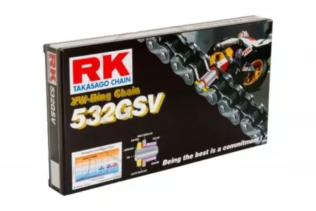 Catena di trasmissione RK 532 GSV 114 XW-Ring aperta con alette - 532GSV-114-CLF