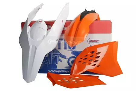 Комплект за каросерия Polisport пластмаса оранжево и бяло - 90431