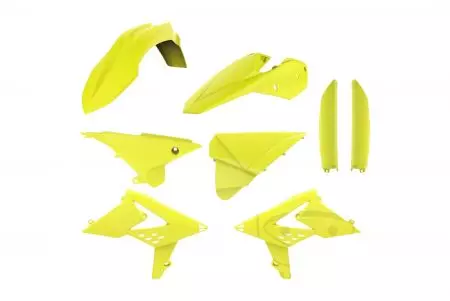 Kit carrosserie Polisport plastique jaune fluorescent - 90739