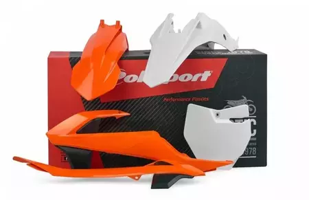 Plastik Satz Kit Body Kit Polisport orange/weiß  - 90682