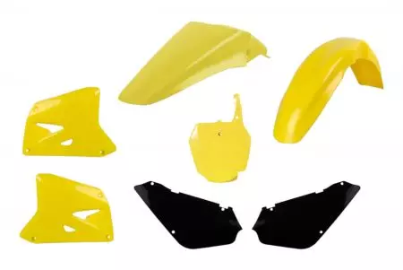 Kit carrosserie Polisport plastique jaune 01 noir - 90728