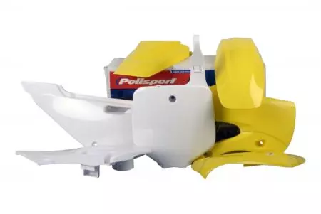 Plastik Satz Kit Body Kit Polisport gelb 01/weiß  - 90092