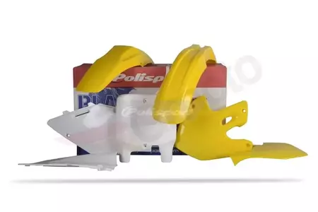 Комплект за каросерия Polisport пластмаса жълто бяло - 90094