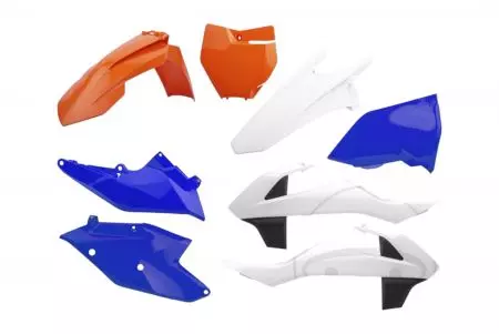 Plastik Satz Kit Body Kit Polisport orange/weiß/schwarz/blau  - 90752