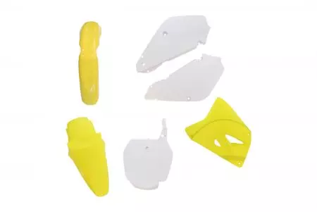 Комплект за каросерия Polisport пластмаса жълто бяло - 90775