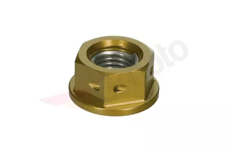 Piuliță pentru pinion PRO-BOLT M10 x 1,25 mm aluminiu auriu - LSPN10DG