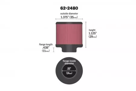 Filtr odpowietrzający układ olejowy K&N 62-2480-2