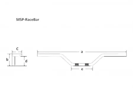 Fehling Racebar 25,4 mm plieninis vairas juodas-2