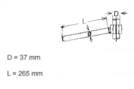 Guiador de aço Fehling 7990 22mm 7/8 polegadas D37 cromado-2
