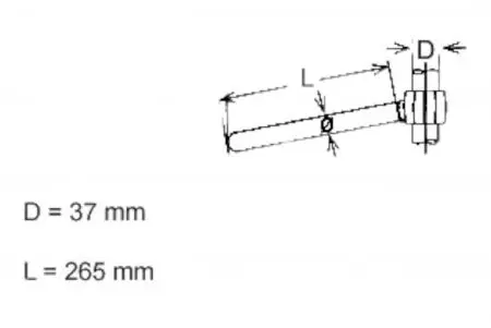 Guiador de aço Fehling 7990 22mm 7/8 polegadas D37 cromado-4