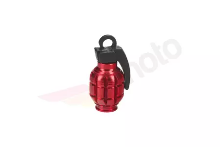 Bouchon de valve de roue grenade 1 pc rouge - 170686