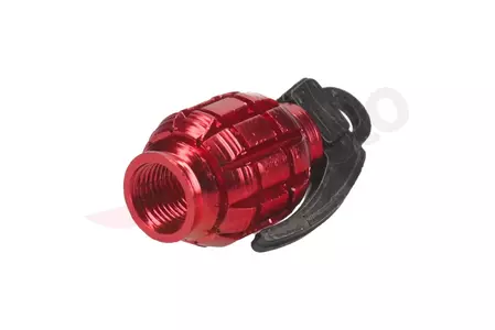 Pokrovček ventila kolesa granatno jabolko 1 kos rdeče barve-2