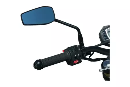 LSL Gonia universalus juodas M10 kairės pusės motociklo veidrodis-3